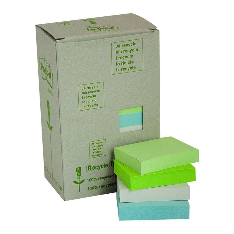 post-it recycled tower 653 pastel 36x48mm 24 pads