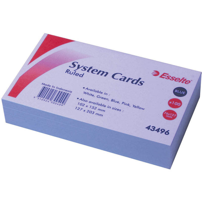 esselte system cards 127x76mm (5x3) pack of 100