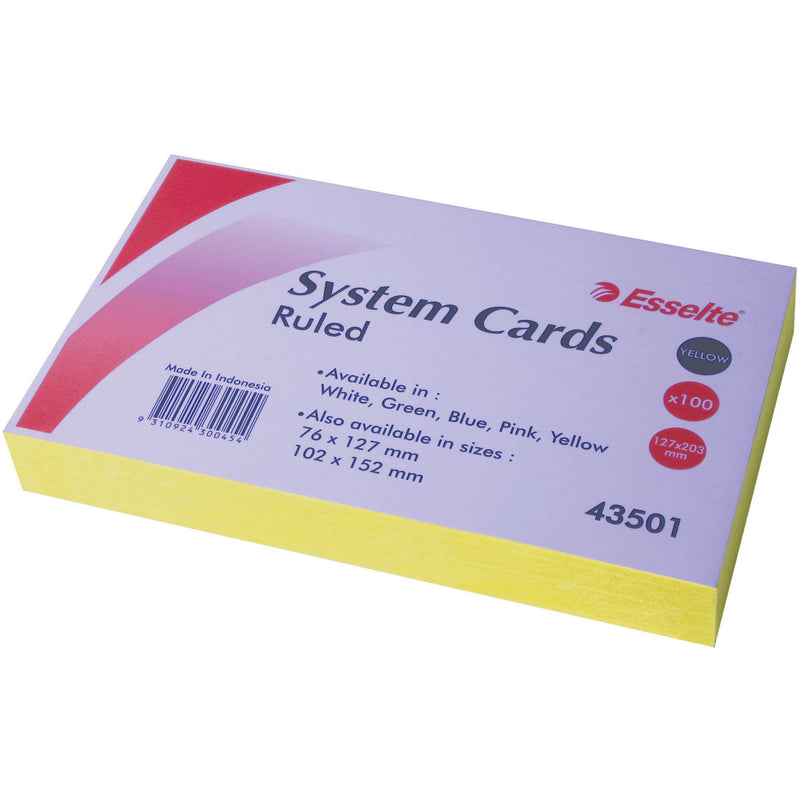esselte system cards 203x127mm (8x5) pack of 100