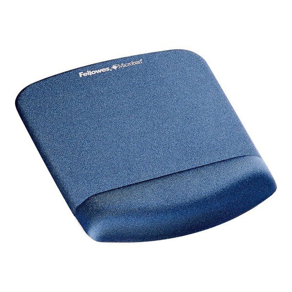 fellowes plushtouch wrist rest mouse pad blue