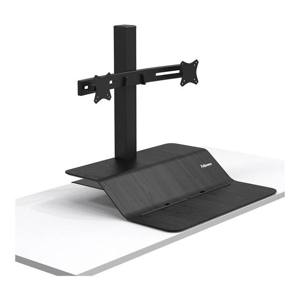 fellowes lotus ve dual monitor sit stand workstation