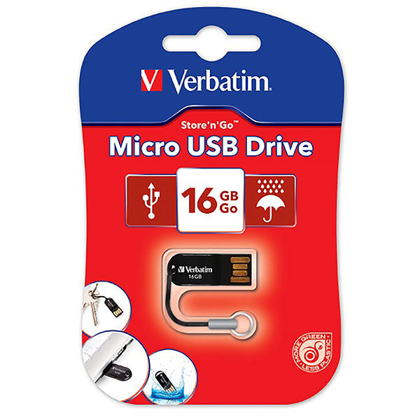 Verbatim USB Storage Device Micro USB Black 16GB
