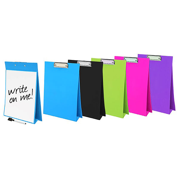 colourhide® my stand up clipboard with whiteboard pe linen a4#Colour_BLUE