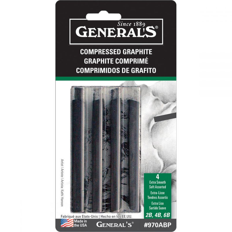 Generals Compressed Graphite Assorted 4 Piece Blister