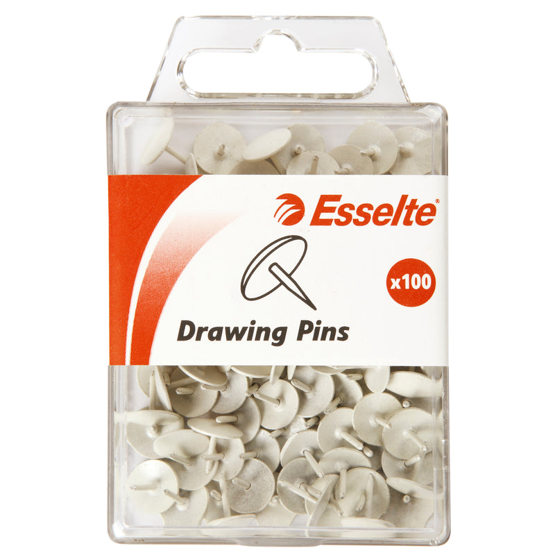 esselte drawing pins colourd pack of 100