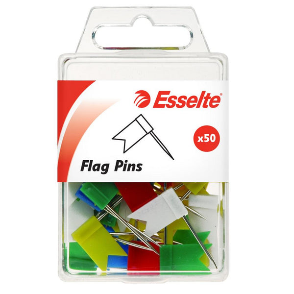 esselte flag pins assorted pack of 50