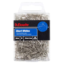 esselte pins short white 25mm 50gm
