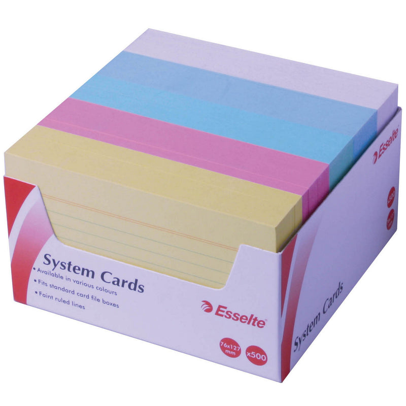 esselte system cards 127x76mm (5x3) pack 500