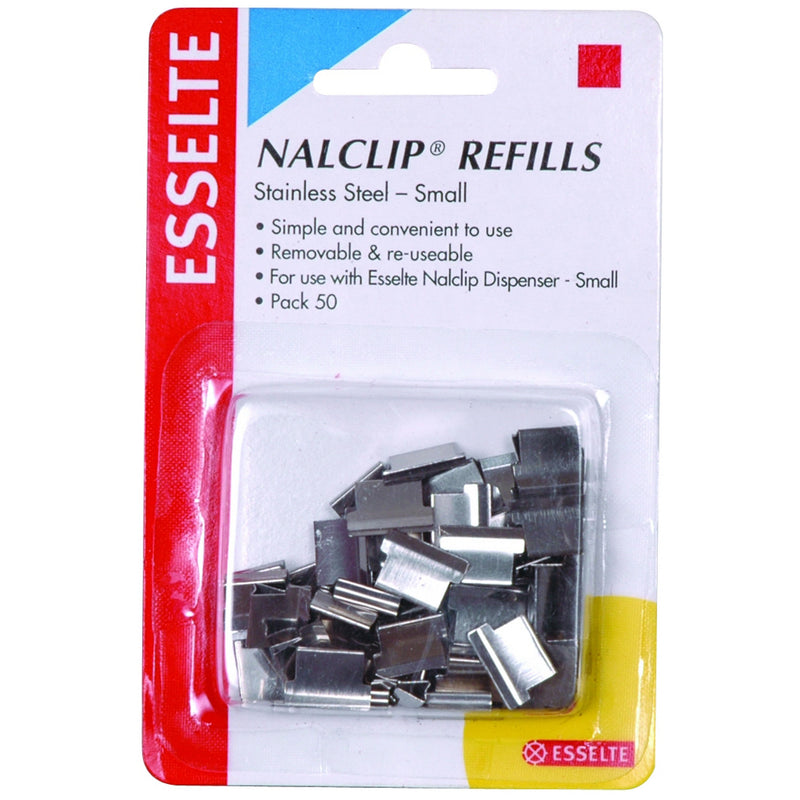esselte nalclip refills steel pack of 50