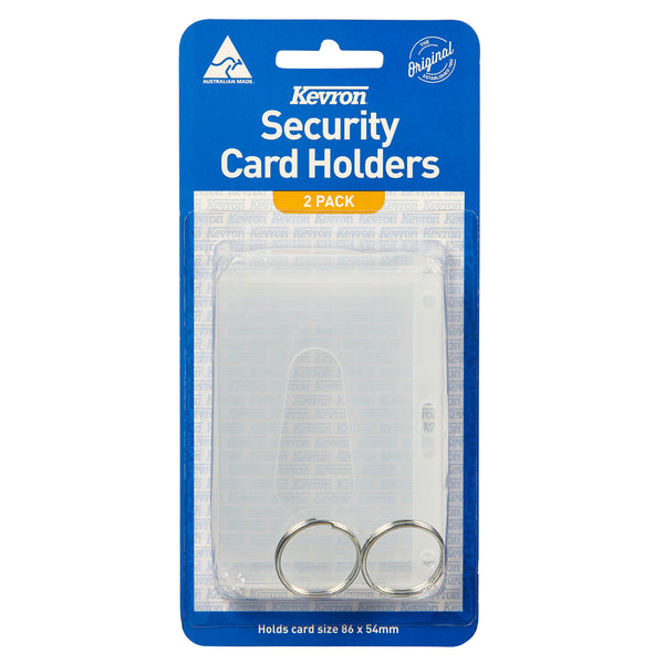 kevron security card holder clear pack of 2