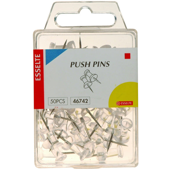 esselte push pins pack of 50#colour_CLEAR