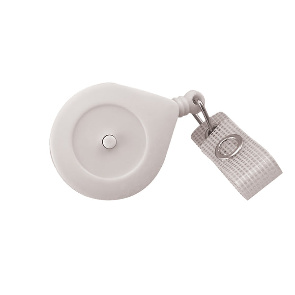 kevron id1021 badge reel clip on white - pack of 10