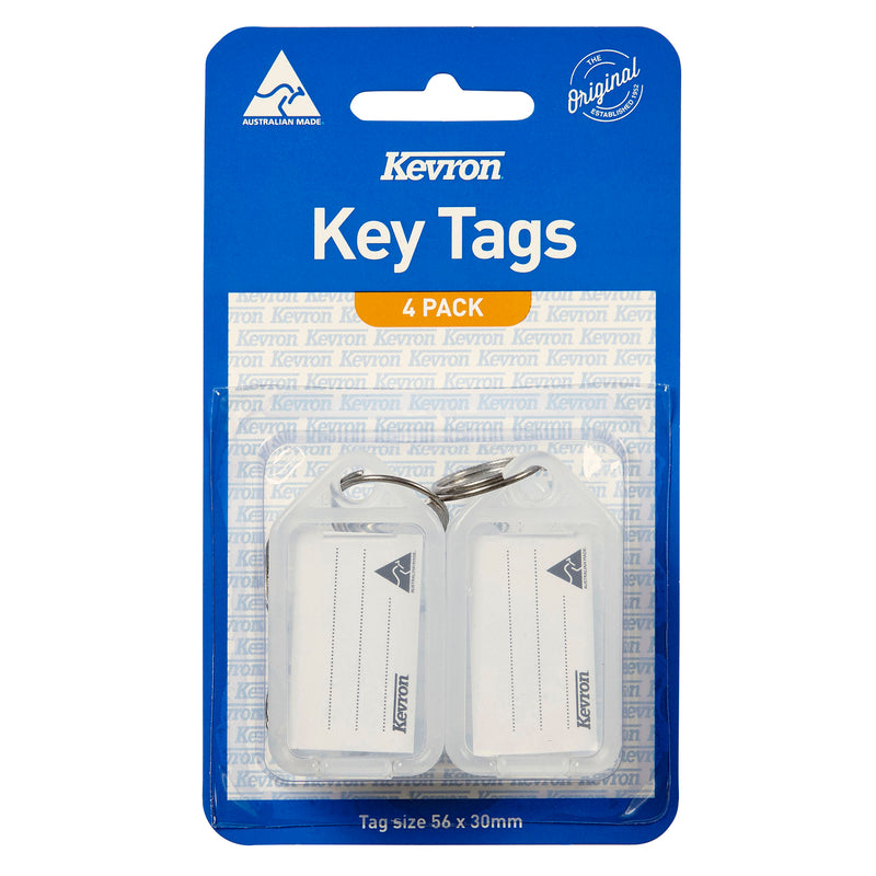 kevron id5 keytags clear pack of 4