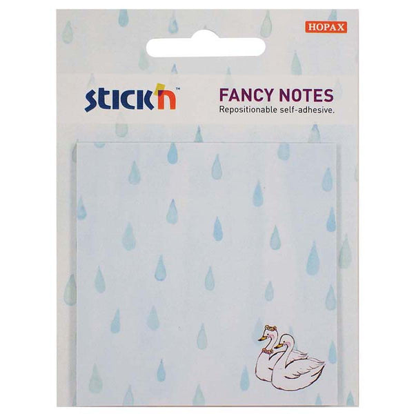 Stick'n Fancy Notes Swans 76x76mm 30 Sheets