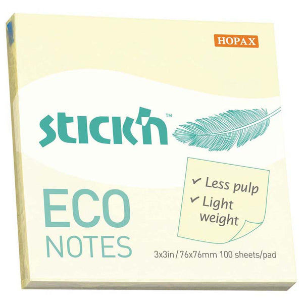 Stick'n Eco Pastel 76x76mm 100 Sheets