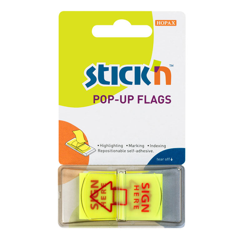 Stick'n Pop Up Flags Sign Here 45x25mm 50 Sheets
