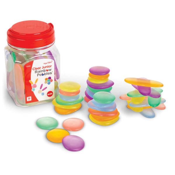 EDX Rainbow Pebbles Junior Clear 36 Pieces