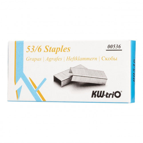 kw-trio staples 53/6 box of 1200