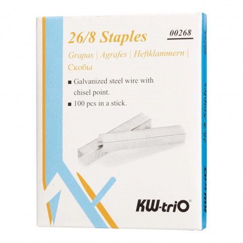 kw-trio staples 26/8 box of 1000