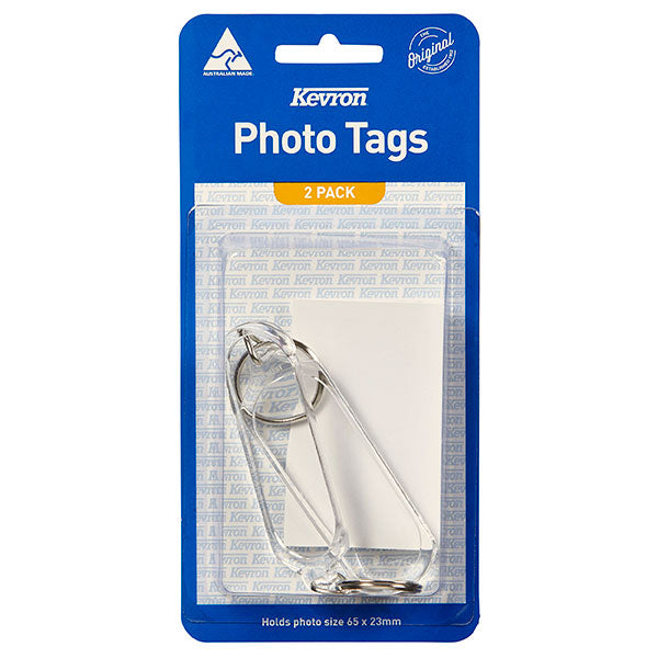 kevron photo tags long oblong pack of 2
