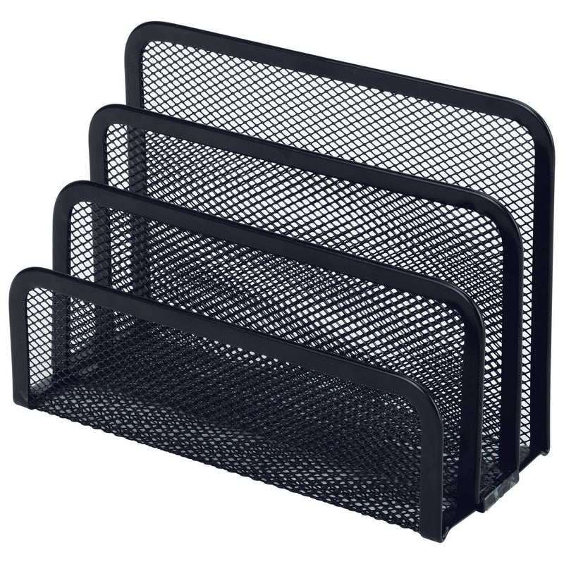 esselte metal mesh vertical sorter black