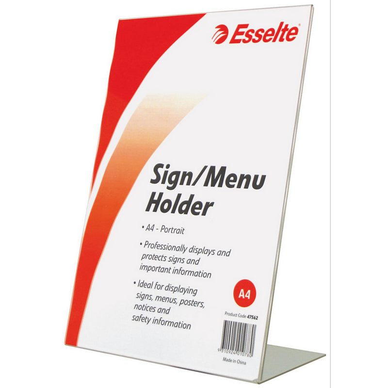 esselte sign/menu holder slanted a4