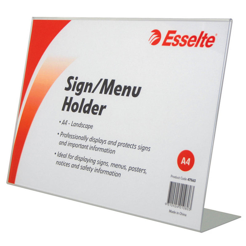 esselte sign/menu holder slanted a4