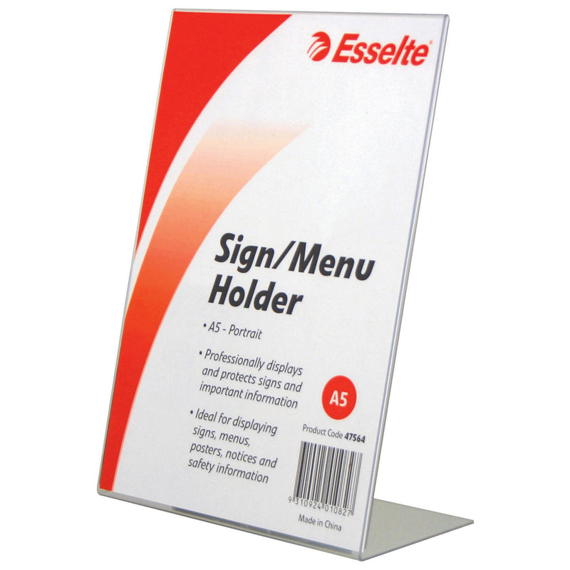esselte sign/menu holder slanted a5