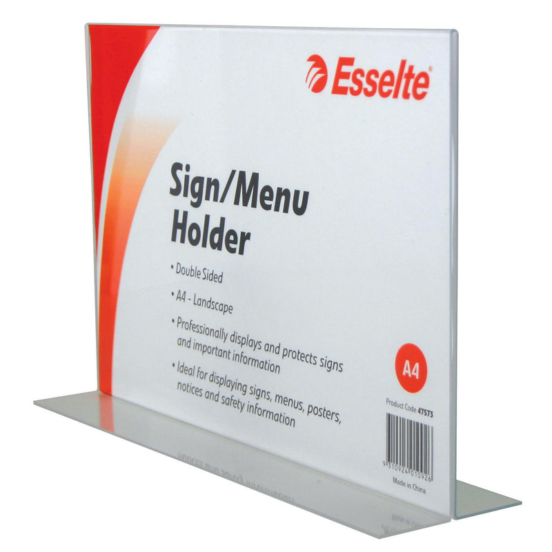 esselte sign/menu holder 2 sided a4