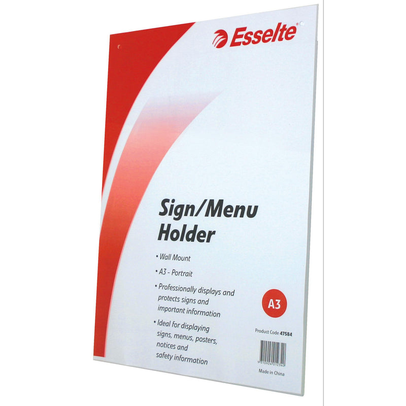 esselte sign/menu holder wall/mount a3