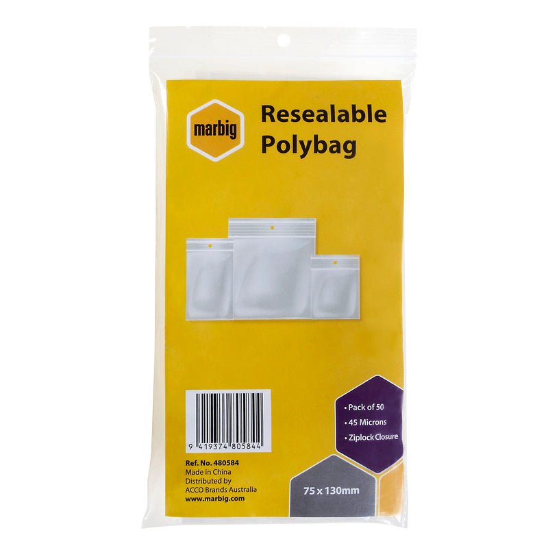 marbig zip lock bags pack of 50