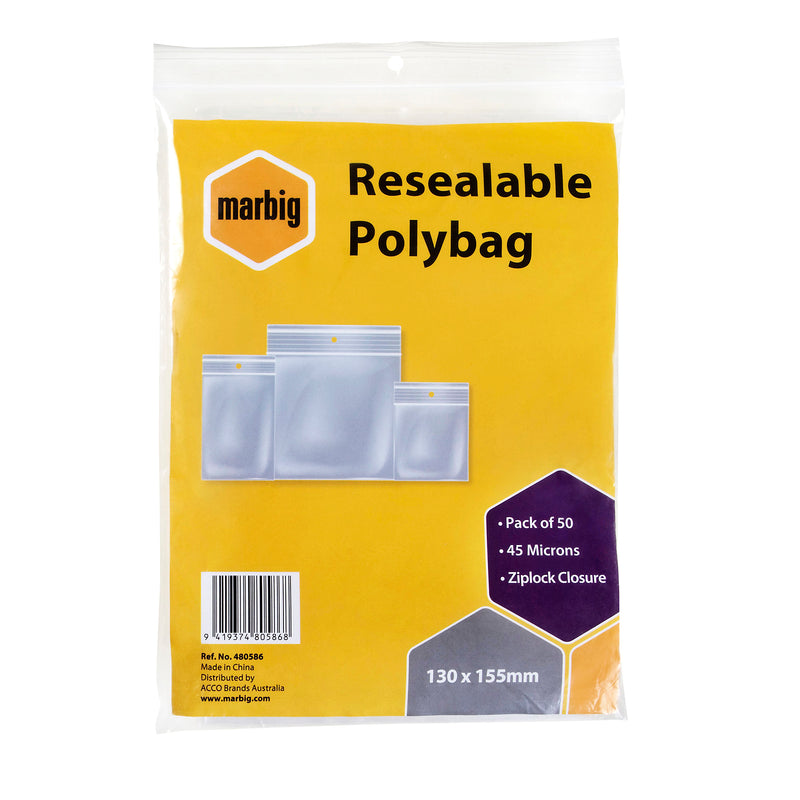 marbig zip lock bags pack of 50