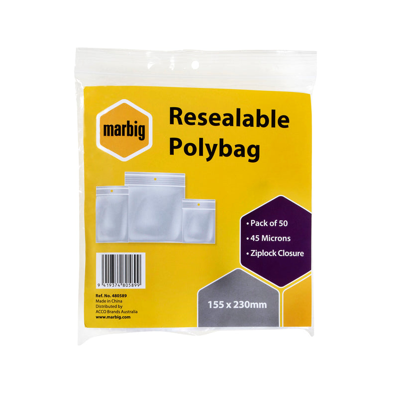 marbig zip lock bags pack of 50