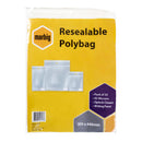 marbig resealable bags writing panel pack of 25