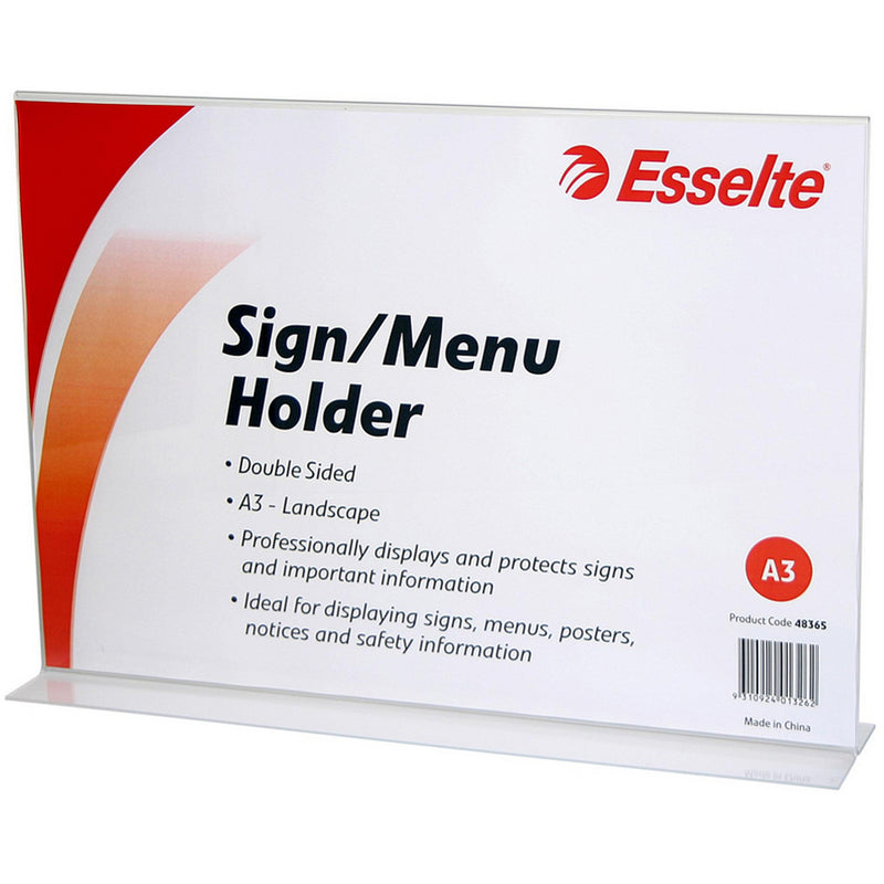 esselte sign/menu holder 2 sided a3