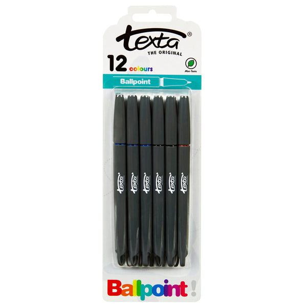 texta ballpoint pen assorted box of 12