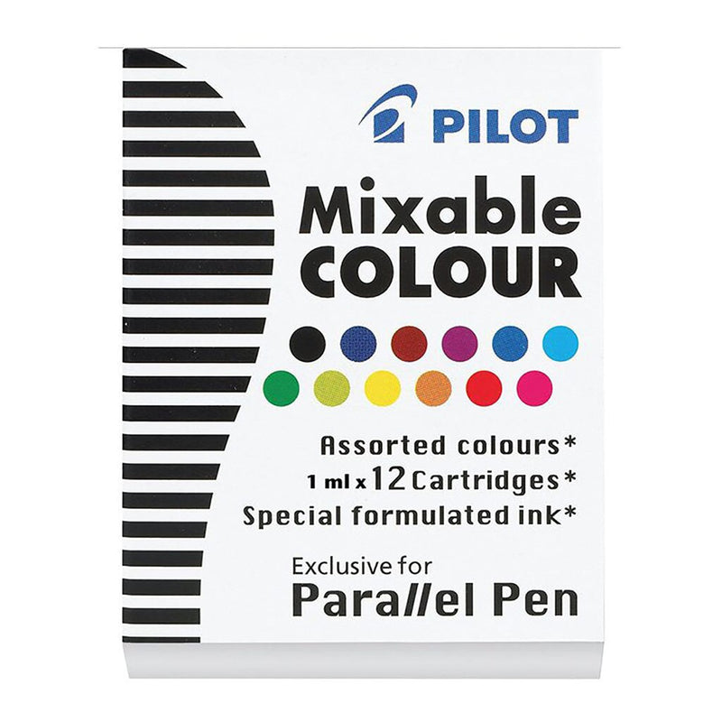 Pilot Parallel Pen Assorted Colour Cartridge Pack Of 12