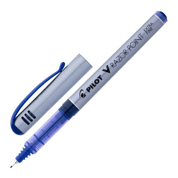 Pilot V-Razor Point Fibre Tip Pen 0.4mm - Pack Of 12#colour_BLUE