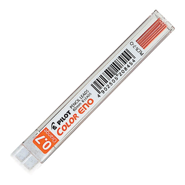 pilot colour eno colouRED pencil 0.7mm LEAD refill PACK OF  6#colour_ORANGE LEAD