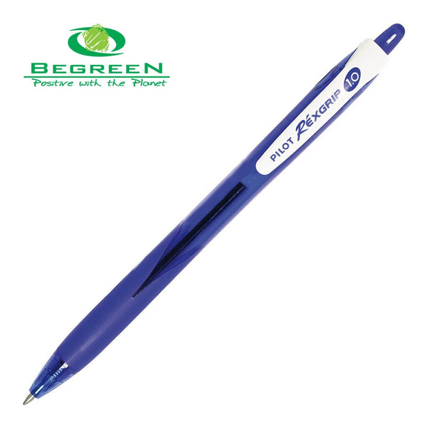 pilot begreen rexgrip ballpoint pen medium#colour_BLUE