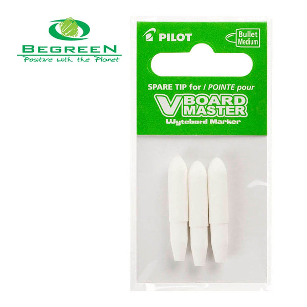 pilot beGREEN v board WHITEboard marker bullet tips PACK OF  3