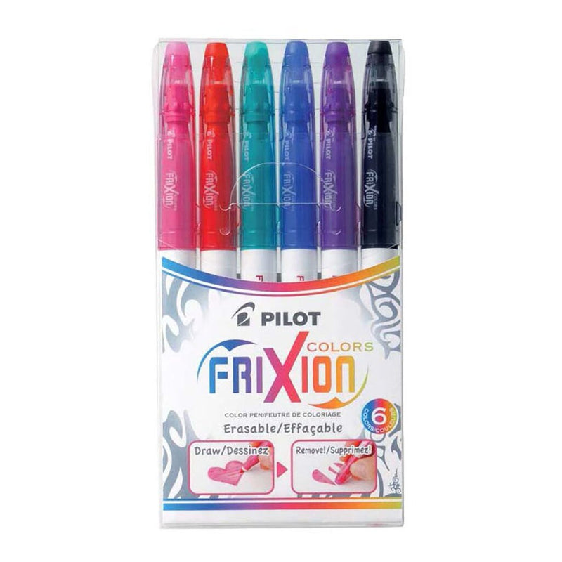 Pilot Frixion Colours Erasable Markers Assorted Pack Of 6