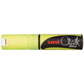 Uni Chalk Marker 8.0mm Chisel Tip PWE-8K#Colour_FLUORO YELLOW