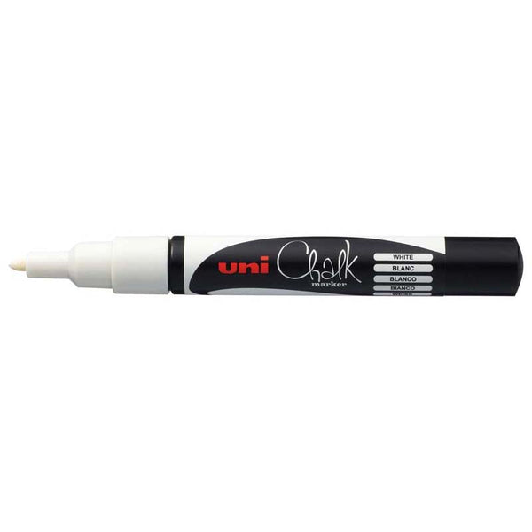 Uni Chalk Marker 0.9-1.3mm Bullet Tip#Colour_WHITE