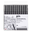 Uni Pin Permanent Fineliners Drawing Set of 12