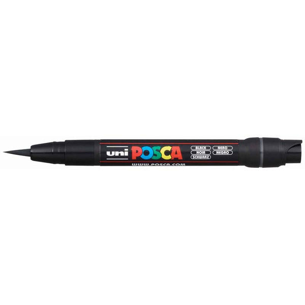 Uni Posca Markers 0.1-10.0mm Brush Tips PCF-350#Colour_BLACK