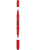 Uni Prockey Marker Dual Tip Pen 0.4/0.9mm#Colour_RED