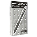 Uni Laknock 1.0mm Retractable Medium Pen#Colour_BLACK
