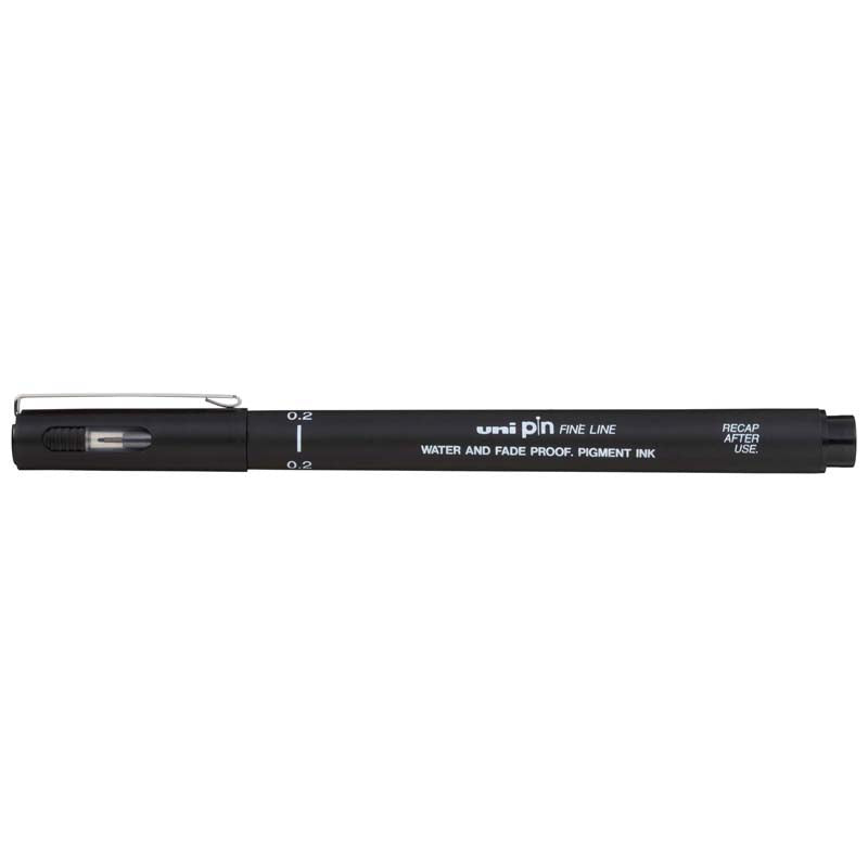 Uni Pin Fineline Permanent Pen Black