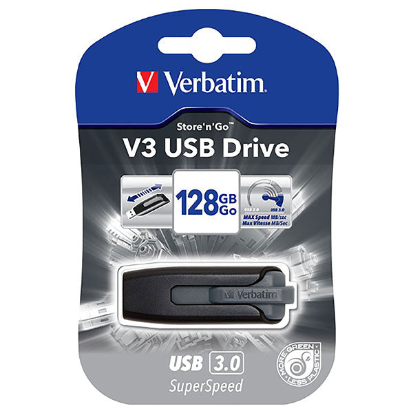 Verbatim USB 3.0 Hard Drive Store And Go 128GB Grey